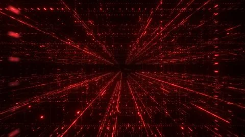 Grid, corner structure from glow particles. Stock Illustration