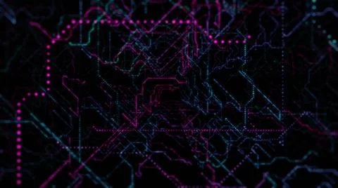 Grid, corner structure from glow particles Illustrazione stock