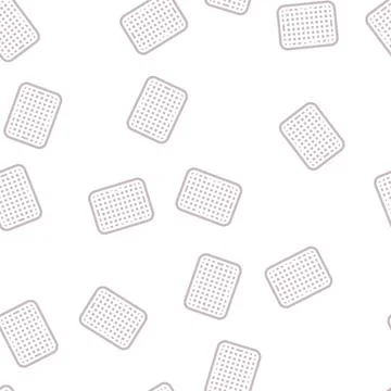 Grid cricket accessory glyph vector seamless pattern Stock Illustration
