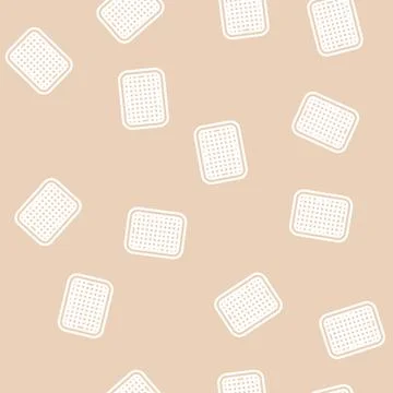 Grid cricket accessory line vector seamless pattern Stock Illustration