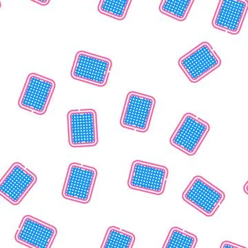 Grid cricket accessory vector seamless pattern Stock Illustration