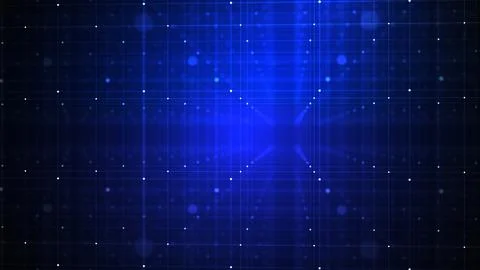 Grid of digital data nodes Illustration