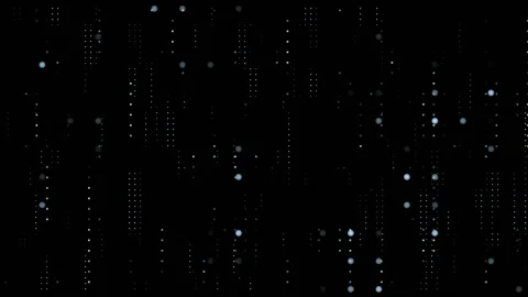 Grid of dots. Abstract neon matrix background with colored dots on black surface Stock Footage 150298273