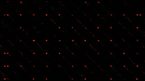 Grid of dots. Abstract neon matrix background with colored dots on black surface Stock Footage 165993722