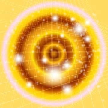 Grid dotted circle light Vector Illustration yellow Background Stock Illustration