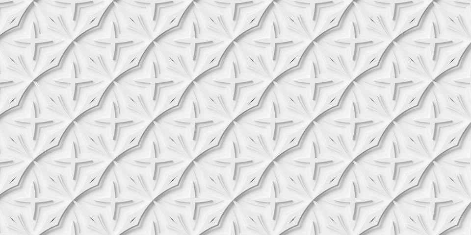 Grid of double layer star or diamond shapes pattern geometry background wal.. Stock Illustration