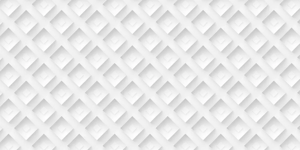 Grid of double stacked white cubes or boxes background wallpaper banner, fl.. Stock Illustration