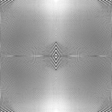 Grid of dynamic lines. Seamlessly repeatable mesh pattern. Distorted, warped  Illustrazione stock