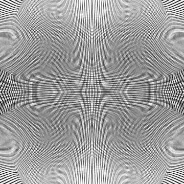 Grid of dynamic lines. Seamlessly repeatable mesh pattern. Distorted, warped  Stock Illustration