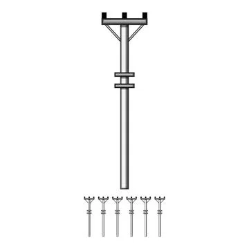 Grid electric pylon cartoon vector graphic 库存插图