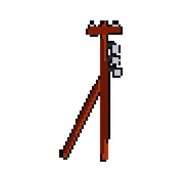 Grid electric pylon pixel art vector illustration Illustrazione stock