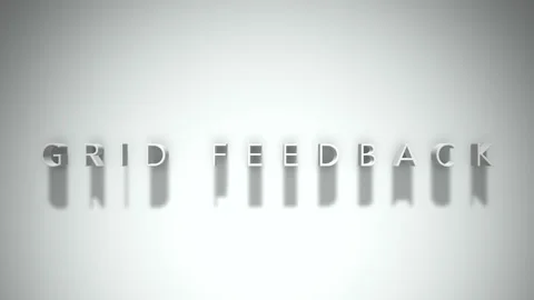 Grid feedback 3D title animation white text on a white background Stock Footage 300618595