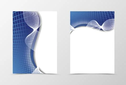 Grid flyer template design Stock Illustration