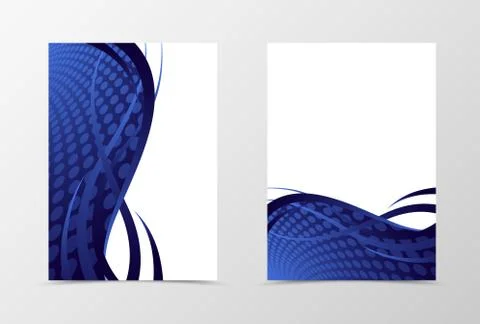 Grid flyer template design Stock Illustration