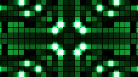 Grid of geometric shapes with flash lighting effect in motion loop animated Stock-Footage 328710224