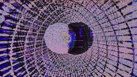 Grid glitchy multicolour footage Stock Footage 296005672