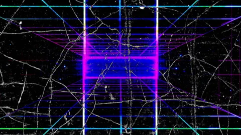 Grid glitchy multicolour footage Stock Footage 296005784