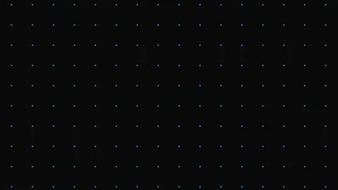 A grid of glowing blue squares that fade into the dark background pattern Stock Footage 339616962