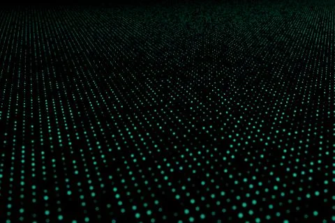 Grid of glowing particles Stock Illustration