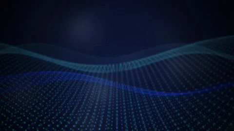 A grid of glowing particles moves in a fluid seamless loop Stock Footage 342949028