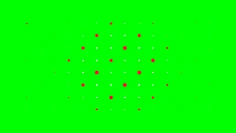 A grid of glowing red dots arranged in a digital pattern on green screen Stock Footage 340902848