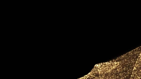 A grid of gold threads with stars at the ends rotates in the right corner of the Stock Footage 160240119