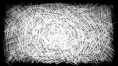 Grid hatching with white chalk pencil on black screen. Stock Footage 329390365