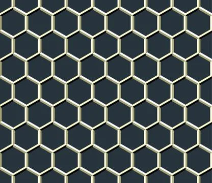 Grid of hexagons Stock Illustration
