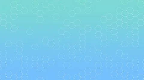 Grid of honeycombs on a colored gradient background. Digital network bright 스톡 일러스트