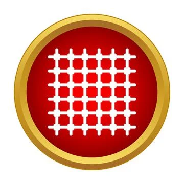Grid icon representing jail bars or a fence Stock Illustration