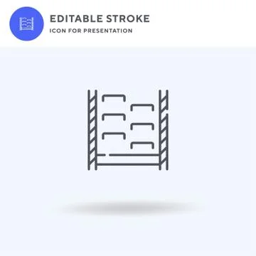 Grid icon vector, filled flat sign, solid pictogram isolated on white, logo i Illustrazione stock