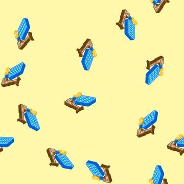 Grid integration solar panel isometric icon seamless pattern イラスト素材