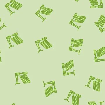 Grid integration solar panel line vector seamless pattern 스톡 일러스트