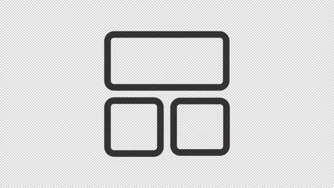 Grid layout ui icon line animation Stock Footage 310289307