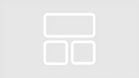 Grid layout ui icon white line animation Stock Footage 310295571