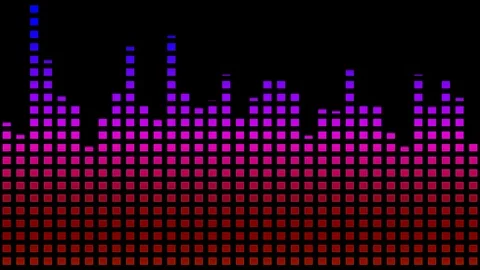 Grid level equalizer with alpha Stock Footage 95098971