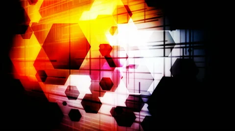 Grid light hexagons Stock Footage 53468997