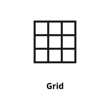 Grid Line Icon Illustrazione stock