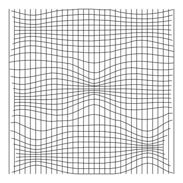 Grid line shape abstract illustration in black on white background Stock Illustration