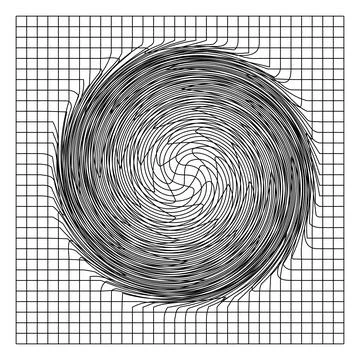 Grid line shape abstract illustration in black on white background Stock Illustration