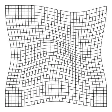 Grid line shape abstract illustration in black on white background Stock Illustration