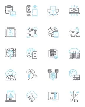 Grid linear icons set. Matrix, Pattern, Mesh, Nerk, Chart, Grille, System line 스톡 일러스트