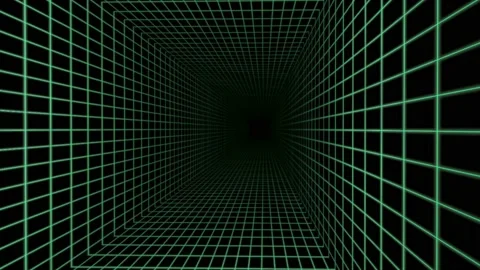 Grid lines tunnel illusion motion graphics Stock Footage 135429216
