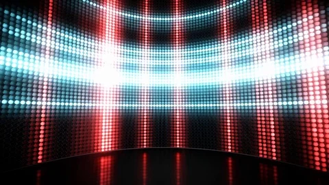 Grid Lit Wall Looping Animation Stock Footage 73643772