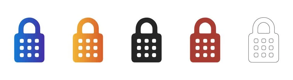 Grid lock security icon for data protection Ilustración de archivo
