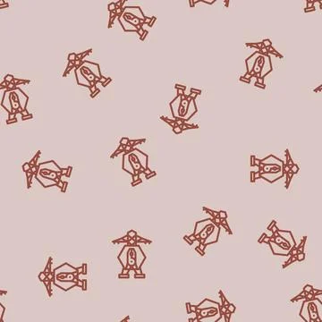 Grid maintenance electric line vector seamless pattern Stock Illustration