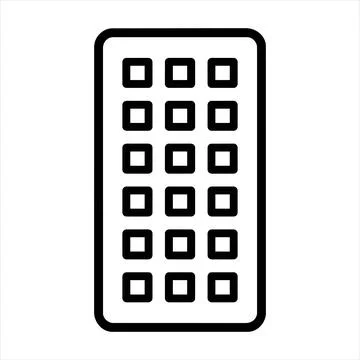 Grid matrix layout icon 8K ultra quality graphic with structure, geometric Stock Illustration