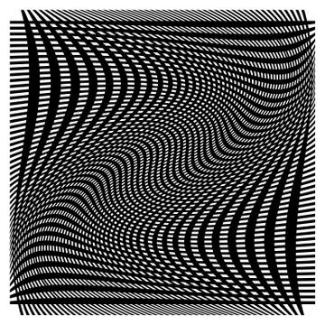 Grid, mesh with deformation, warp effect - Set of two layers of intersecting  Illustrazione stock