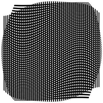 Grid, mesh with deformation, warp effect - Set of two layers of intersecting  Illustrazione stock