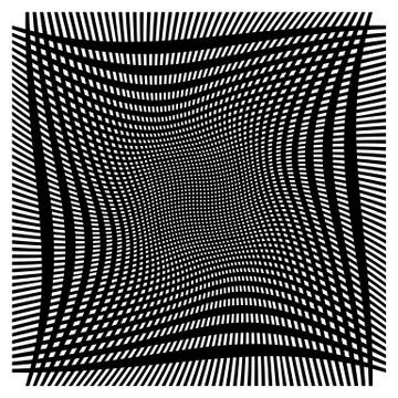 Grid, mesh with deformation, warp effect - Set of two layers of intersecting  Illustrazione stock